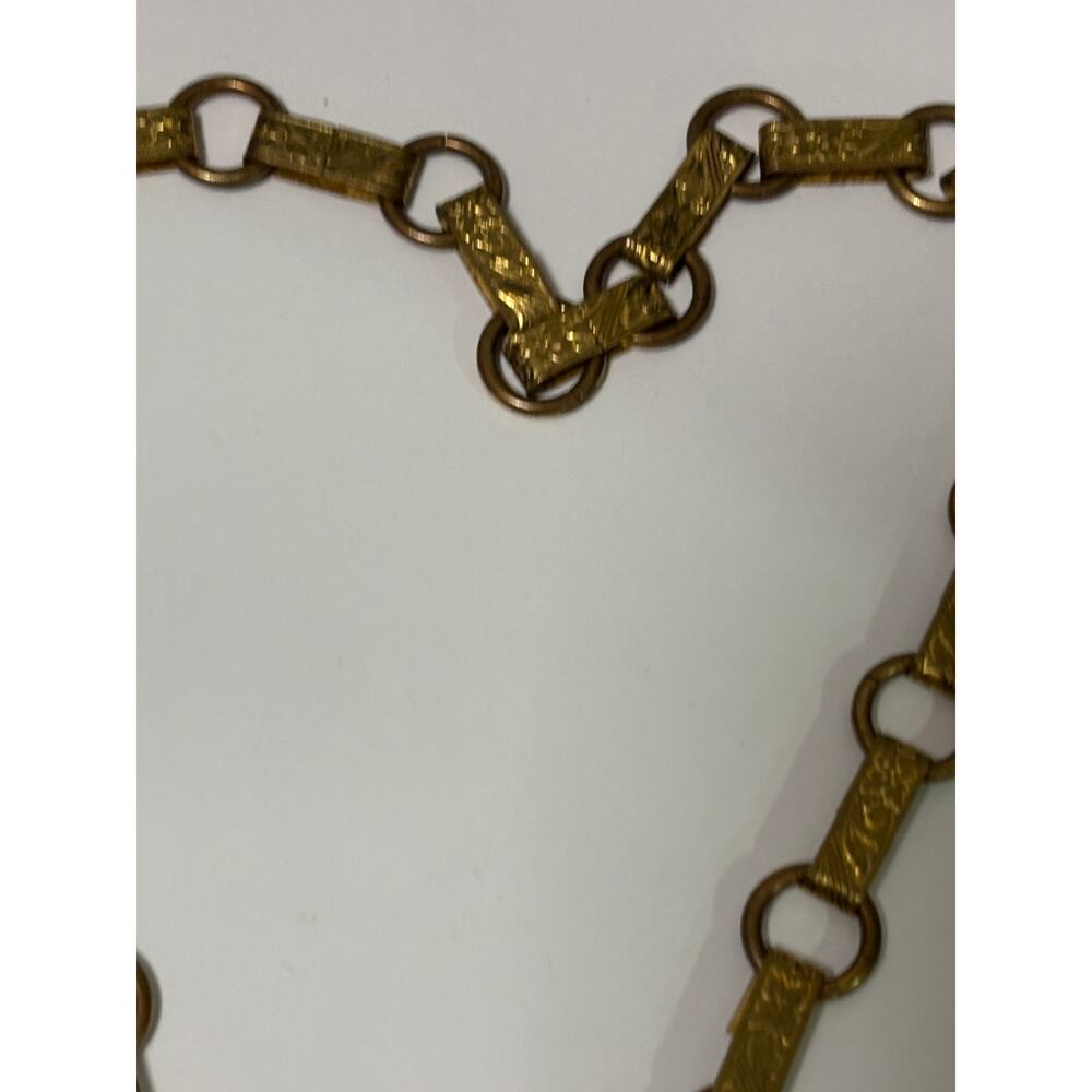 Vintage Antique Art Nouveau Pendant Necklace Book Chain - Picture 5 of 11
